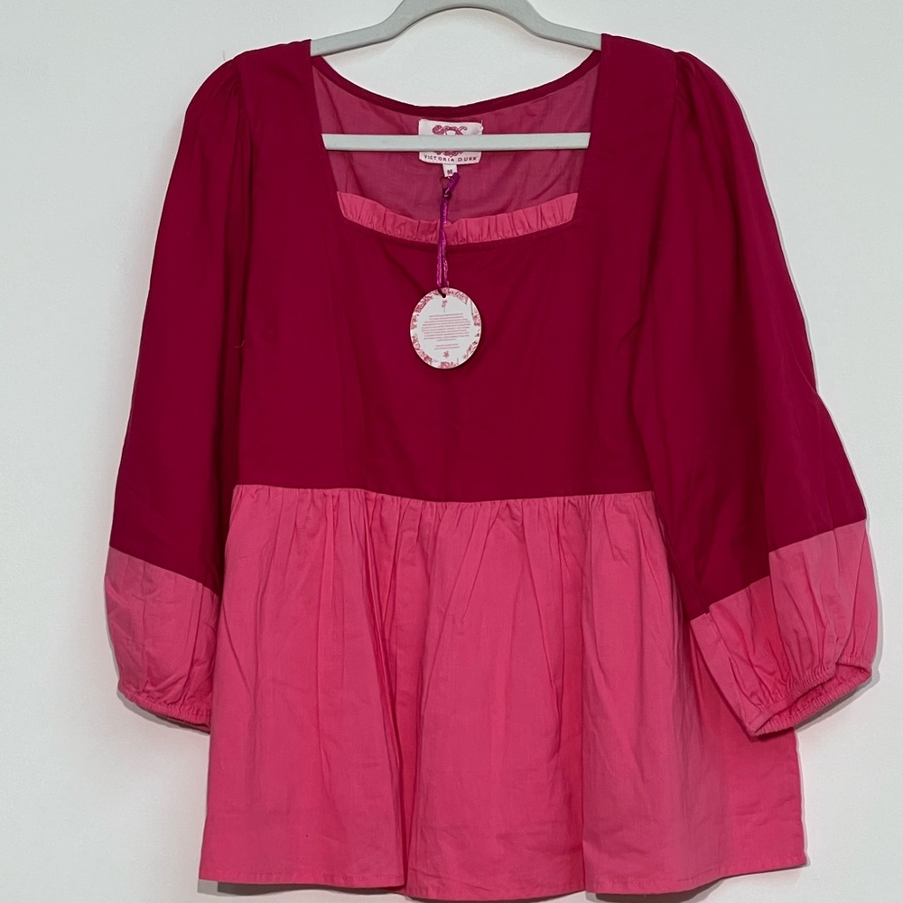 Victoria Dunn top, NWT, size medium, long sleeves.